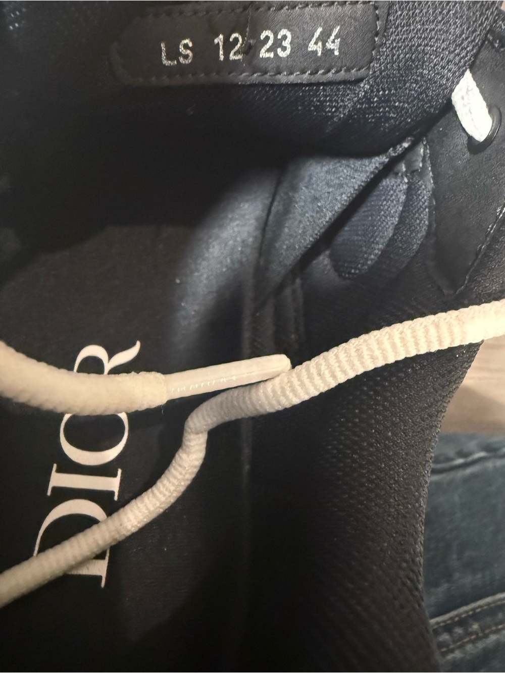 Dior Black, White & Gray Men’s Logo Panel Sneakers - Picture 5 of 11
